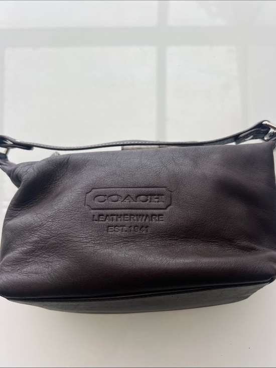 Coach Other - Coach Brown Embossed Leather Mini Tote Bag